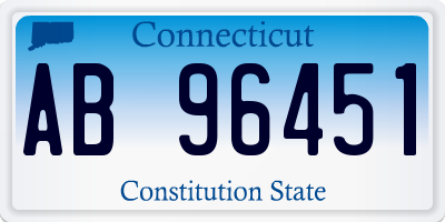 CT license plate AB96451