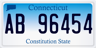 CT license plate AB96454