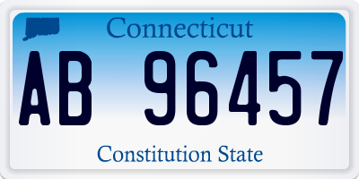 CT license plate AB96457