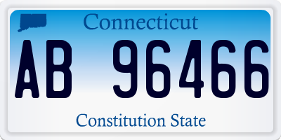 CT license plate AB96466