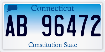 CT license plate AB96472