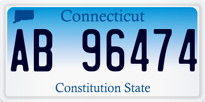 CT license plate AB96474