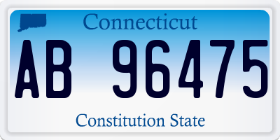 CT license plate AB96475