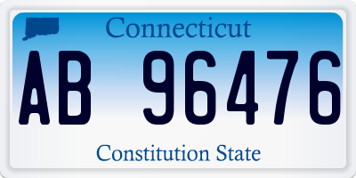 CT license plate AB96476