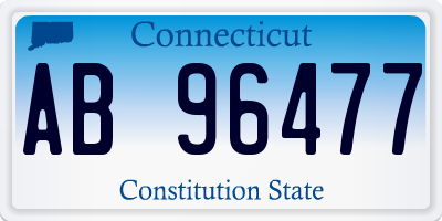 CT license plate AB96477