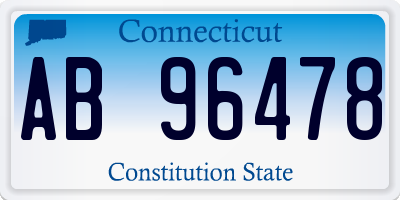 CT license plate AB96478