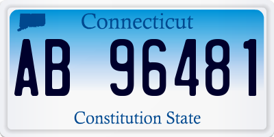 CT license plate AB96481