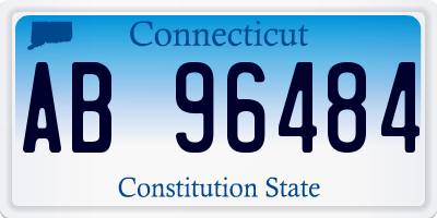 CT license plate AB96484