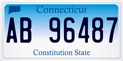 CT license plate AB96487