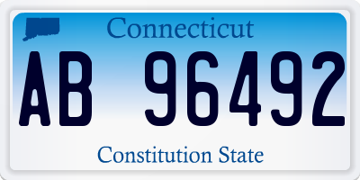 CT license plate AB96492