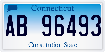 CT license plate AB96493