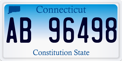 CT license plate AB96498