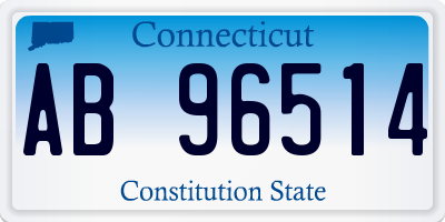 CT license plate AB96514