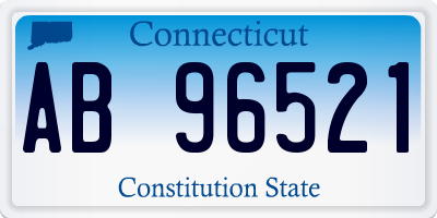 CT license plate AB96521