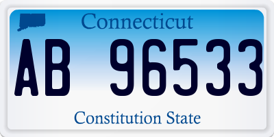 CT license plate AB96533
