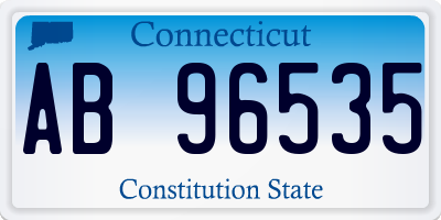 CT license plate AB96535