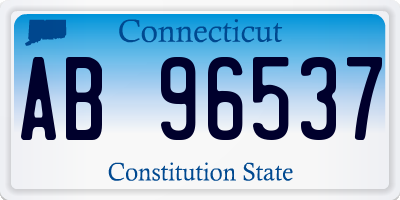 CT license plate AB96537
