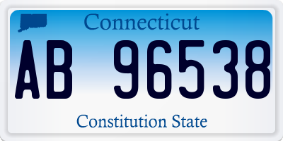 CT license plate AB96538