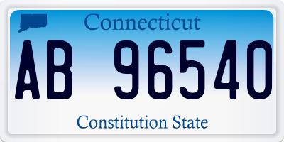 CT license plate AB96540