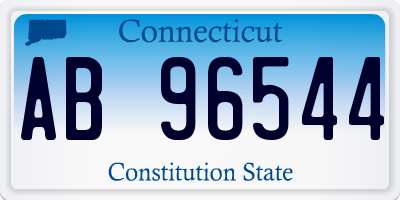 CT license plate AB96544