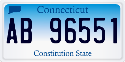 CT license plate AB96551