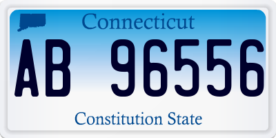 CT license plate AB96556