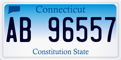 CT license plate AB96557