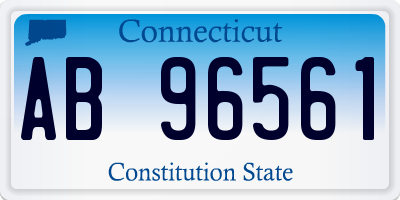 CT license plate AB96561