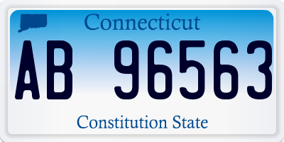 CT license plate AB96563