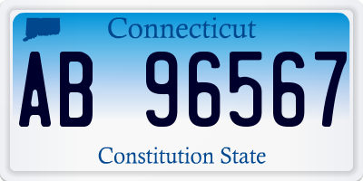 CT license plate AB96567