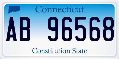 CT license plate AB96568