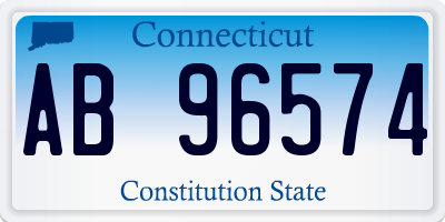 CT license plate AB96574