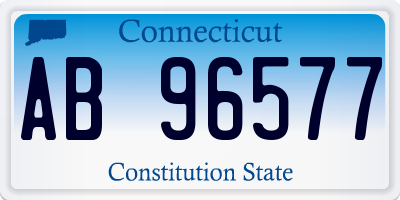 CT license plate AB96577