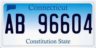 CT license plate AB96604