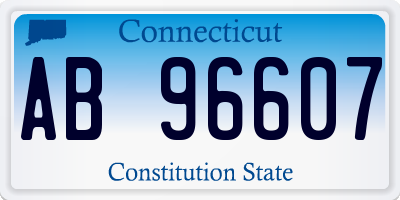 CT license plate AB96607