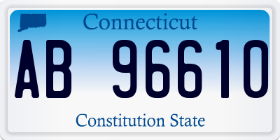 CT license plate AB96610