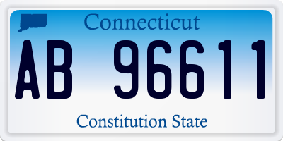 CT license plate AB96611