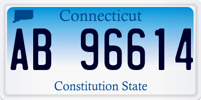 CT license plate AB96614