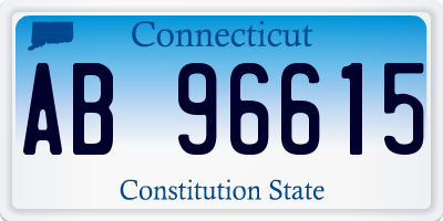 CT license plate AB96615