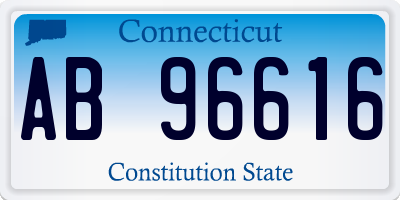 CT license plate AB96616