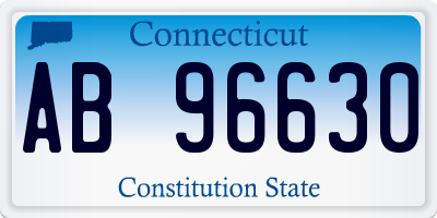 CT license plate AB96630