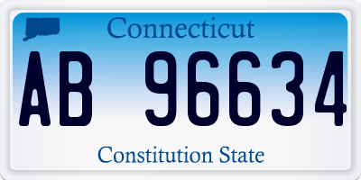 CT license plate AB96634