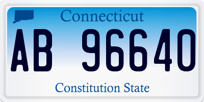 CT license plate AB96640