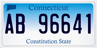 CT license plate AB96641