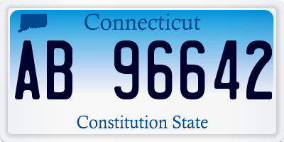 CT license plate AB96642