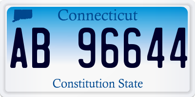 CT license plate AB96644