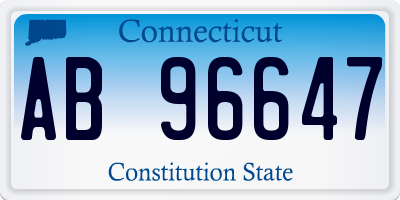 CT license plate AB96647