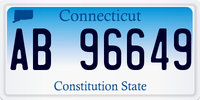 CT license plate AB96649