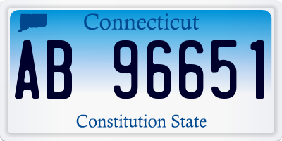 CT license plate AB96651