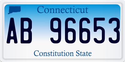 CT license plate AB96653